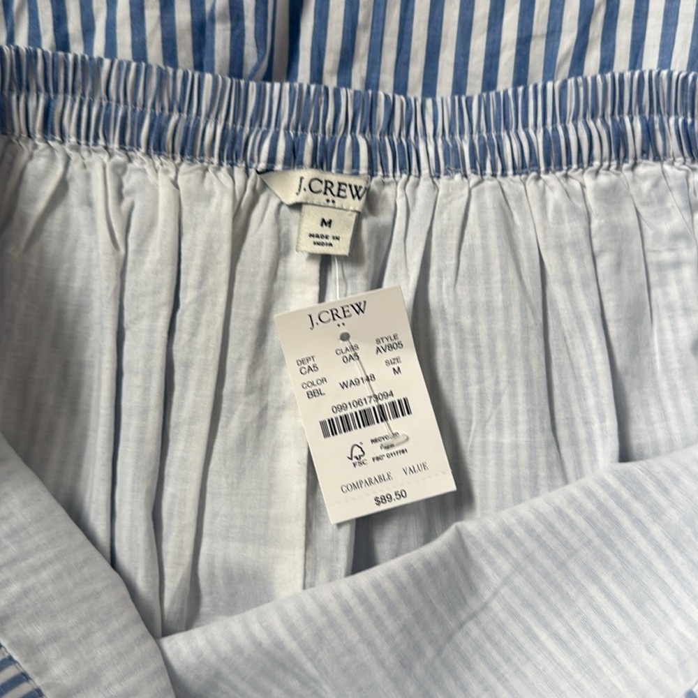 J Crew Tiered Maxi Skirt in Blue Stripe Women’s Medium - Picture 5 of 6